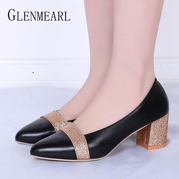 women heels thick heel pumps female pointed toe slip-on pu autumn winter womens party dress shoes size 41 new arrival 2021, Black
women heels thick heel pumps female pointed toe slip-on pu autumn winter womens party dress shoes size 41 new arrival 2021, Black