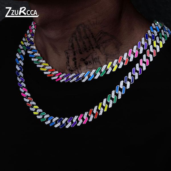 chains iced out hip hop cuban link chain necklace women men crystal neon colorful enamel choker rainbow bracelet jewelry gifts, Silver
chains iced out hip hop cuban link chain necklace women men crystal neon colorful enamel choker rainbow bracelet jewelry gifts, Silver