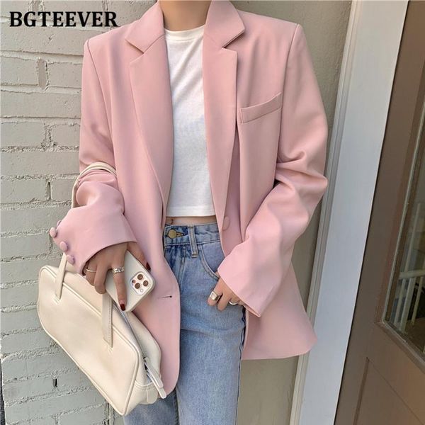 women's suits & blazers bgteever candy color elegant ladies jackets notched collar single-breasted loose female blazer casual women out, White;black
women's suits & blazers bgteever candy color elegant ladies jackets notched collar single-breasted loose female blazer casual women out, White;black
