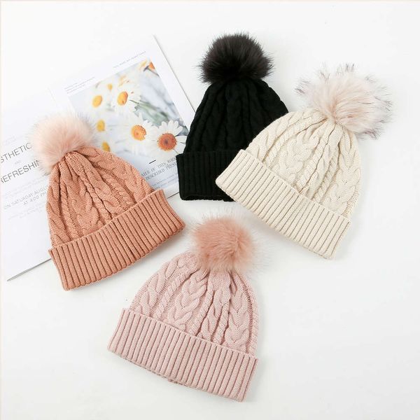 hat knitted twisted wool ball women's outdoor winter acrylic flannel warm, Blue;gray
hat knitted twisted wool ball women's outdoor winter acrylic flannel warm, Blue;gray
