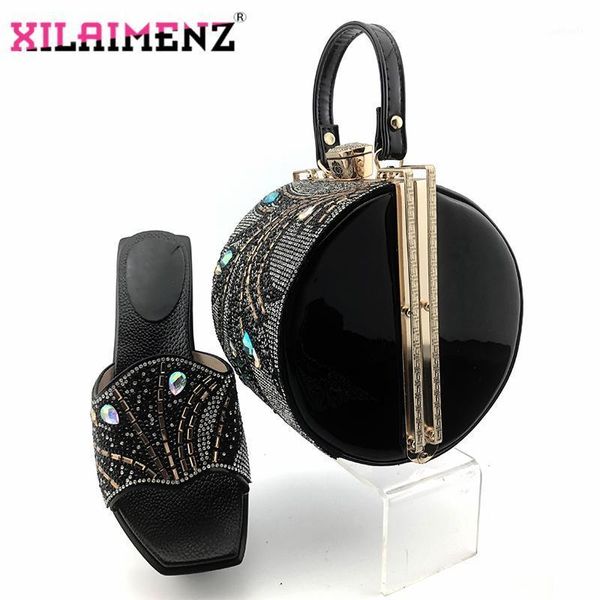 dress shoes italian ladies matching shoe and bag material with crystal african bags set for party women to match1, Black
dress shoes italian ladies matching shoe and bag material with crystal african bags set for party women to match1, Black