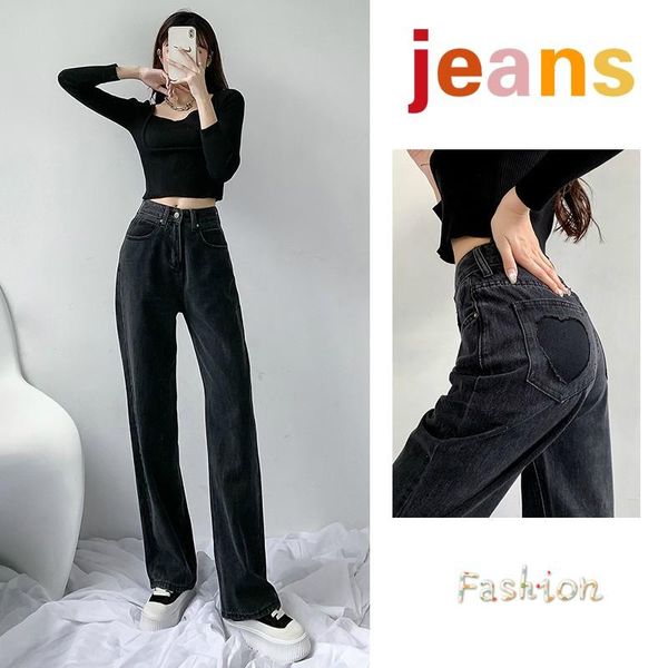 women's jeans guuzyuviz black gray love straight woman high waist plus size loose casual denim pants autumn winter vaqueros mujer, Blue
women's jeans guuzyuviz black gray love straight woman high waist plus size loose casual denim pants autumn winter vaqueros mujer, Blue