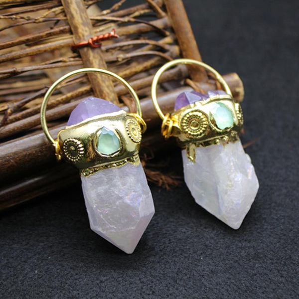 pendant necklaces gold color natual stone big crystal pillar hexagonal pendulum amethysts cluster white necklace women, Silver
pendant necklaces gold color natual stone big crystal pillar hexagonal pendulum amethysts cluster white necklace women, Silver