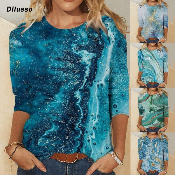 women's t-shirt 2021 women spring summer o-neck long lseeve casual tie-dye print fashion ladies female chic, White
women's t-shirt 2021 women spring summer o-neck long lseeve casual tie-dye print fashion ladies female chic, White