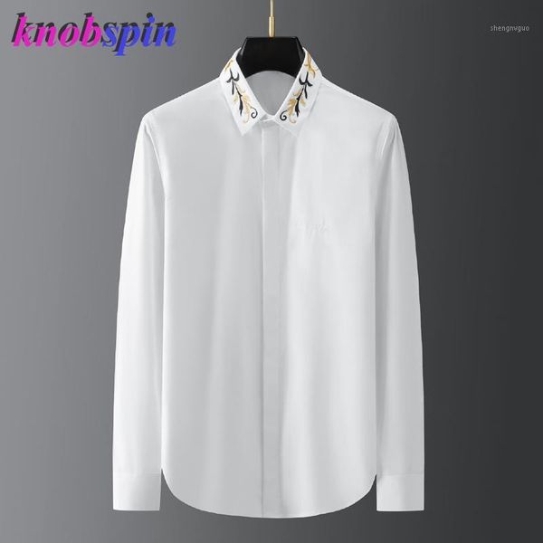 elegant embroidery collar shirt men casual slim long sleeve chemise homme solid business male cotton shirts plus size -3xl men's dress, White;black
elegant embroidery collar shirt men casual slim long sleeve chemise homme solid business male cotton shirts plus size -3xl men's dress, White;black