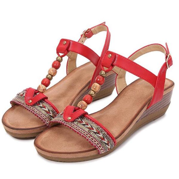 2021 summer retro beaded womens sandals ladies casual wedge sandals buckle rome female shoes sandalias de mujer large size qq274, Black
2021 summer retro beaded womens sandals ladies casual wedge sandals buckle rome female shoes sandalias de mujer large size qq274, Black
