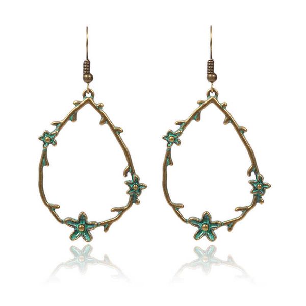 earring national style flower vine shaped earrings simple atmosphere art model earrings, Golden
earring national style flower vine shaped earrings simple atmosphere art model earrings, Golden