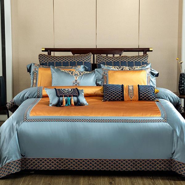 bedding sets high-grade chinese style villa embroidery 4 piece set of silk brocaded face model room multi
bedding sets high-grade chinese style villa embroidery 4 piece set of silk brocaded face model room multi