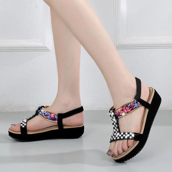 sandals fashion woman summer increase casual women shoes female ladies wedge retro sandalias plus size, Black
sandals fashion woman summer increase casual women shoes female ladies wedge retro sandalias plus size, Black