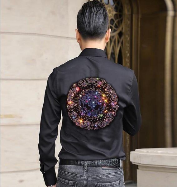2021 summer new men's shirts plus size m-4xl drill long sleeve homme 9cwp, White;black
2021 summer new men's shirts plus size m-4xl drill long sleeve homme 9cwp, White;black