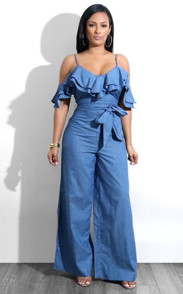 women's jumpsuits & rompers arrival sleeveless jumpsuit jeans bodysuit women denim overalls girls pants ladies strap low-cut ruffled, Black;white
women's jumpsuits & rompers arrival sleeveless jumpsuit jeans bodysuit women denim overalls girls pants ladies strap low-cut ruffled, Black;white