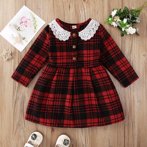 fashion baby girls clothes dress sping autumn children outfits red plaid lace collar long sleeves and waist tuck middle child dresses girl c, Red;yellow
fashion baby girls clothes dress sping autumn children outfits red plaid lace collar long sleeves and waist tuck middle child dresses girl c, Red;yellow
