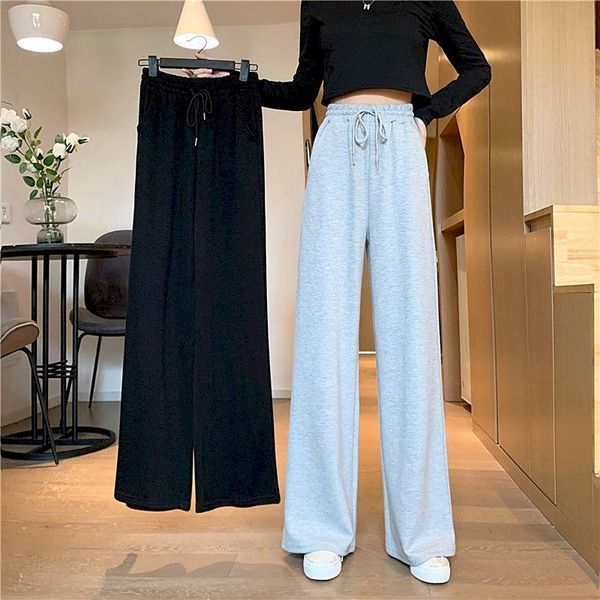 running pants sweatpants women yoga 2021 spring summer gray casual wide-leg students korean loose wild straight, Black;blue
running pants sweatpants women yoga 2021 spring summer gray casual wide-leg students korean loose wild straight, Black;blue