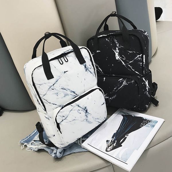 marble print girls bag tote hand bag with zippers mochilas marbling men women canvas white college backpack
marble print girls bag tote hand bag with zippers mochilas marbling men women canvas white college backpack