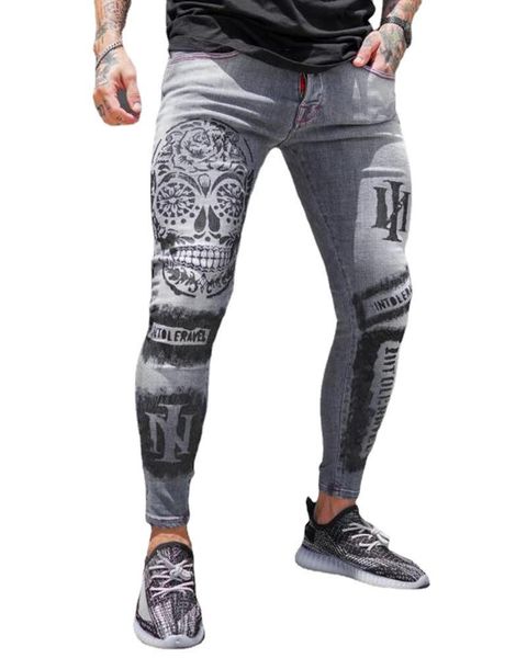 men's jeans trendy stretch denim pants slim slimming printed gray for men, Blue
men's jeans trendy stretch denim pants slim slimming printed gray for men, Blue