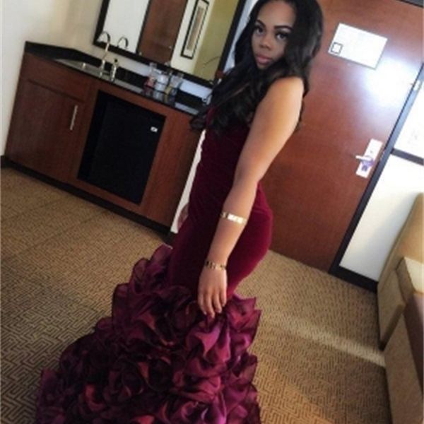 2021 new burgundy long mermaid prom es flowers tiered sweetheart veet plus size formal party gowns evening tlri, Black;red
2021 new burgundy long mermaid prom es flowers tiered sweetheart veet plus size formal party gowns evening tlri, Black;red