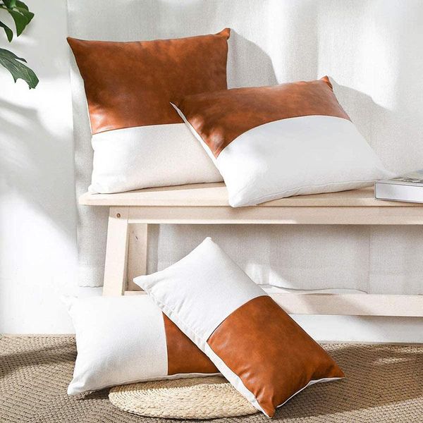 cushion/decorative pillow leather cushion cover fashion case home decor for sofa bed chair decoration pillowcase canvas stitching summer
cushion/decorative pillow leather cushion cover fashion case home decor for sofa bed chair decoration pillowcase canvas stitching summer