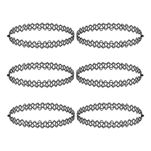 pendant necklaces 6 pieces black tattoo choker necklace stretch gothic henna elastic set, Silver
pendant necklaces 6 pieces black tattoo choker necklace stretch gothic henna elastic set, Silver