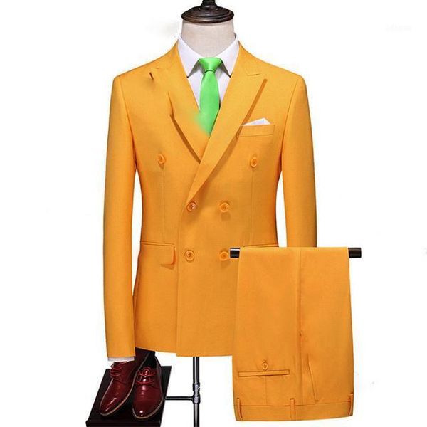 men's suits & blazers luxury royal suit sets 2021 double breasted solid black red orange wedding dress slim business banquet, White;black
men's suits & blazers luxury royal suit sets 2021 double breasted solid black red orange wedding dress slim business banquet, White;black