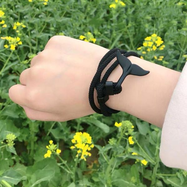 link, chain lucky male female couples bracelets ocean whale tail umbrella rope men women adjustable hand strap paracord sports wristband, Black
link, chain lucky male female couples bracelets ocean whale tail umbrella rope men women adjustable hand strap paracord sports wristband, Black