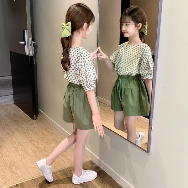 summer girls' short sleeve suit korean children's wear summer casual shorts two piece set 021, White
summer girls' short sleeve suit korean children's wear summer casual shorts two piece set 021, White