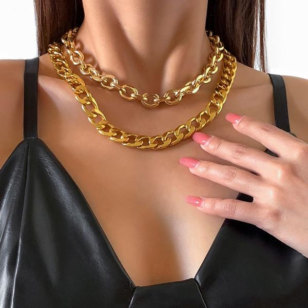 chains shixin 2pcs punk layered thick link chain necklace set for women hip hop chunky choker on the neck fashion jewelry 2021, Silver
chains shixin 2pcs punk layered thick link chain necklace set for women hip hop chunky choker on the neck fashion jewelry 2021, Silver