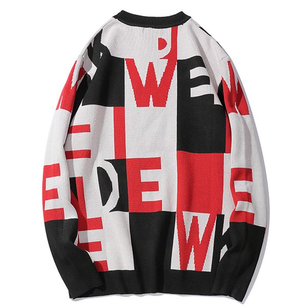 new hip 2021 hop alphabet printing harajuku fashion men's knitting street famous informal sweater syul, White;black
new hip 2021 hop alphabet printing harajuku fashion men's knitting street famous informal sweater syul, White;black