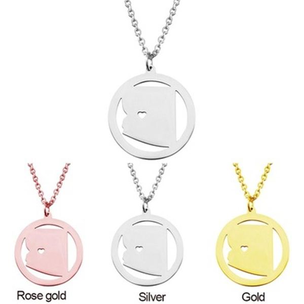 pendant necklaces 2021 simple stainless steel map necklace american round tag arizona female jewelry, Silver
pendant necklaces 2021 simple stainless steel map necklace american round tag arizona female jewelry, Silver