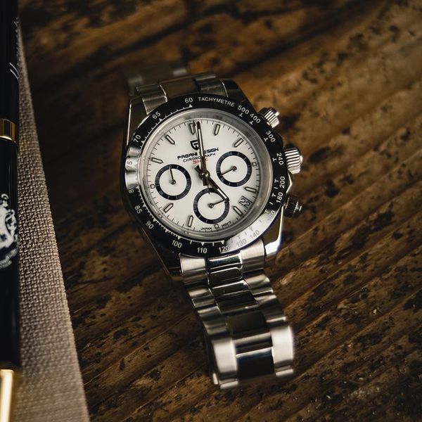 wristwatches watch men chronograph pagani design multifunction quartz wrist waterproof stainless steel clock sport, Slivery;brown
wristwatches watch men chronograph pagani design multifunction quartz wrist waterproof stainless steel clock sport, Slivery;brown
