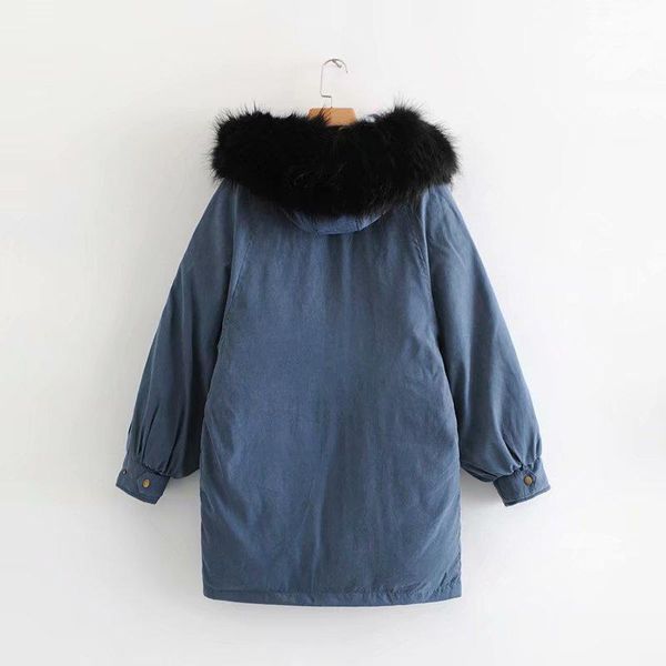 winter peach skin loose long-sleeved hooded fur collar zipper cotton clothing ladies coat1, Black
winter peach skin loose long-sleeved hooded fur collar zipper cotton clothing ladies coat1, Black