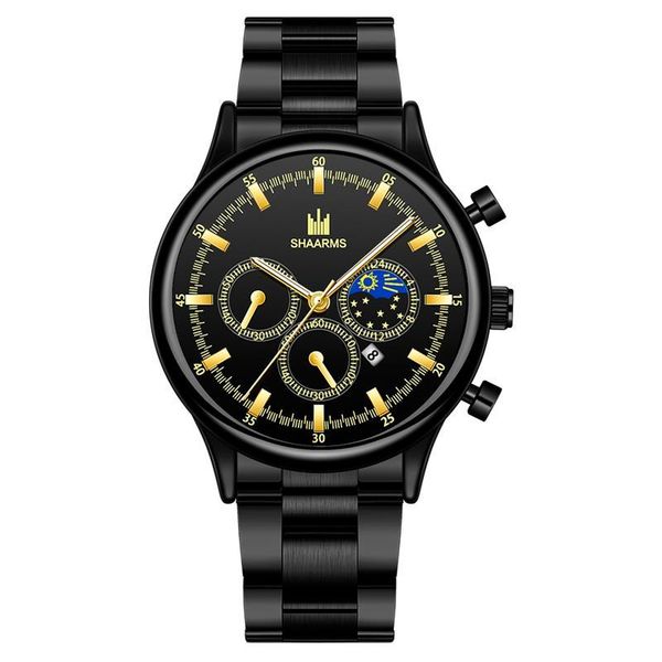 wristwatches shaarms men 2021 sports watch black stainless steel quartz wristwatch male fashion business watches relogio masculino reloj, Slivery;brown
wristwatches shaarms men 2021 sports watch black stainless steel quartz wristwatch male fashion business watches relogio masculino reloj, Slivery;brown
