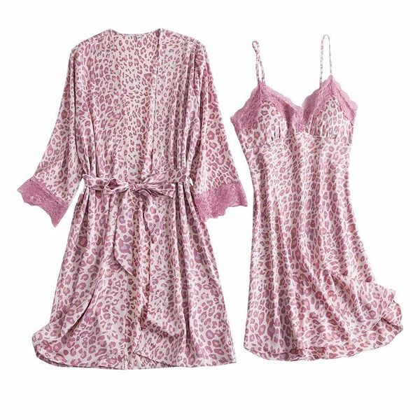 women's sleepwear leopard print halter nightdress nightgown 2 piece thin ice silk with breast pad summer lace home wear for ladies, Black;red
women's sleepwear leopard print halter nightdress nightgown 2 piece thin ice silk with breast pad summer lace home wear for ladies, Black;red