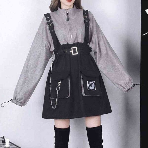 vintage women gothic punk lolita dress casual high waist long sleeve hat collar gry black girls mini dresses gothic clothes g1223, Black;gray
vintage women gothic punk lolita dress casual high waist long sleeve hat collar gry black girls mini dresses gothic clothes g1223, Black;gray