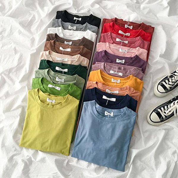 20 colors basic cotton summer t shirt women loose short sleeve tee shirt casual o-neck harajuku korean hipster white tshirt
20 colors basic cotton summer t shirt women loose short sleeve tee shirt casual o-neck harajuku korean hipster white tshirt