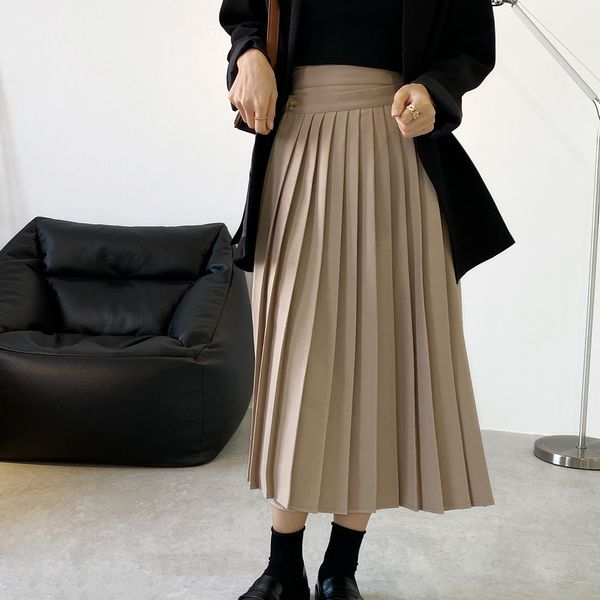 2021 summer new front a-line design elegant high waist long femme women vintage skirt faldas jupe saia s36r, Black
2021 summer new front a-line design elegant high waist long femme women vintage skirt faldas jupe saia s36r, Black