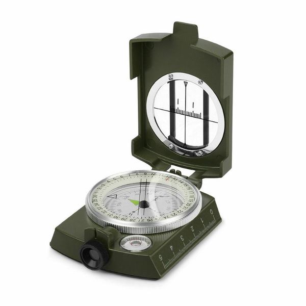professional pocket metal sighting compass clinometer hiking camping outdoor edf88