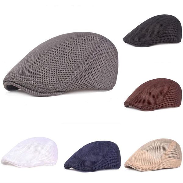 men beret hats mesh breathable beanies mesh grid beret korean style men women peaked caps summer hat flat cap, Blue;gray
men beret hats mesh breathable beanies mesh grid beret korean style men women peaked caps summer hat flat cap, Blue;gray