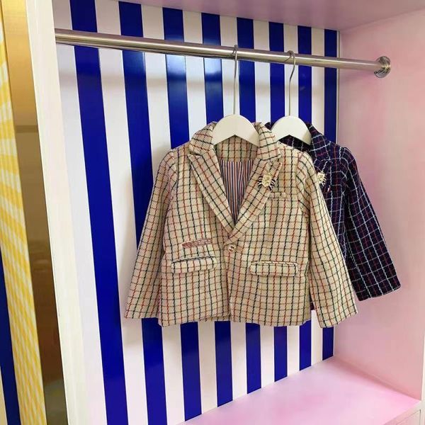 jackets the children's clothing 2021 early autumn boy suit jacket, classic retro checkered design, fashionable and versatile, a must, Blue;gray
jackets the children's clothing 2021 early autumn boy suit jacket, classic retro checkered design, fashionable and versatile, a must, Blue;gray