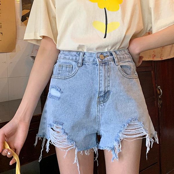 high waist shorts summer korean version shorts women fashion casual ripped jean, White;black
high waist shorts summer korean version shorts women fashion casual ripped jean, White;black