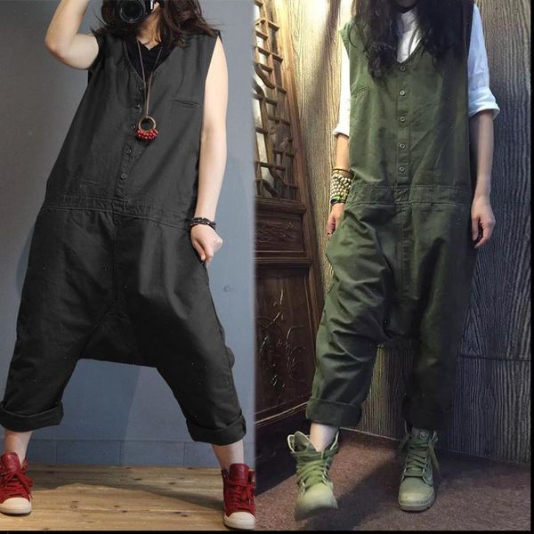 2021 linen overalls for women jumpsuits plus size female sleeveless casual drop crotch rompers button pant woman pantalon, Black;white
2021 linen overalls for women jumpsuits plus size female sleeveless casual drop crotch rompers button pant woman pantalon, Black;white