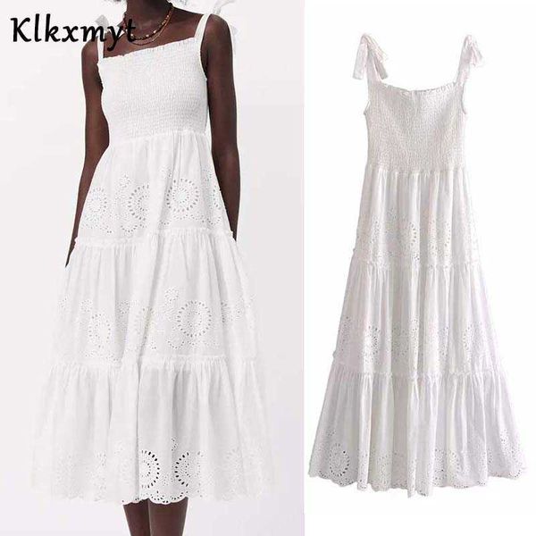 klkxmyt za summer dress women cutwork embroidery white slip midi dresses woman casual tie up strap ruffle beach vestidos 210527, Black;gray
klkxmyt za summer dress women cutwork embroidery white slip midi dresses woman casual tie up strap ruffle beach vestidos 210527, Black;gray