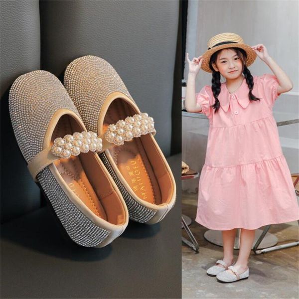 flat shoes girls genuine leather rhinestone princess solid color sweet children wedding shoe loafes, Black;grey
flat shoes girls genuine leather rhinestone princess solid color sweet children wedding shoe loafes, Black;grey