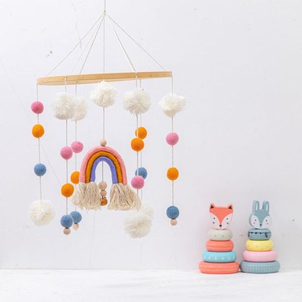 stroller parts & accessories hand woven rainbow round wooden ring pendant cultivate baby's imagination and creativity used as baby gym 
stroller parts & accessories hand woven rainbow round wooden ring pendant cultivate baby's imagination and creativity used as baby gym