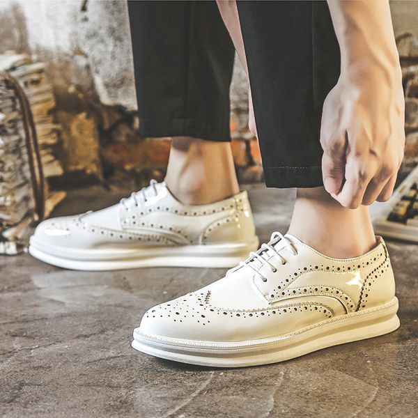 2022 white oxford shoes brogue men leather formal dress shoes man comfortable office party footwear, Black
2022 white oxford shoes brogue men leather formal dress shoes man comfortable office party footwear, Black