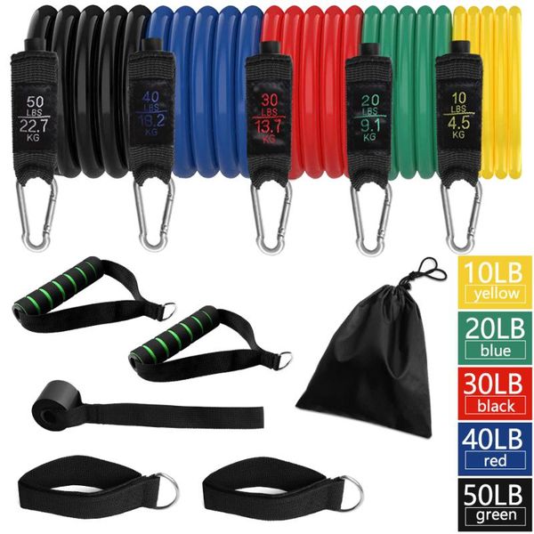 resistance bands 11 pcs elastic fitness training tube rubber exercise pull rope expander home yoga workout equipment
resistance bands 11 pcs elastic fitness training tube rubber exercise pull rope expander home yoga workout equipment