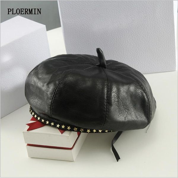 berets 2021 women's hat pu leather french artist beret cap fashion octagonal hatsfor girls soft painter, Blue;gray
berets 2021 women's hat pu leather french artist beret cap fashion octagonal hatsfor girls soft painter, Blue;gray