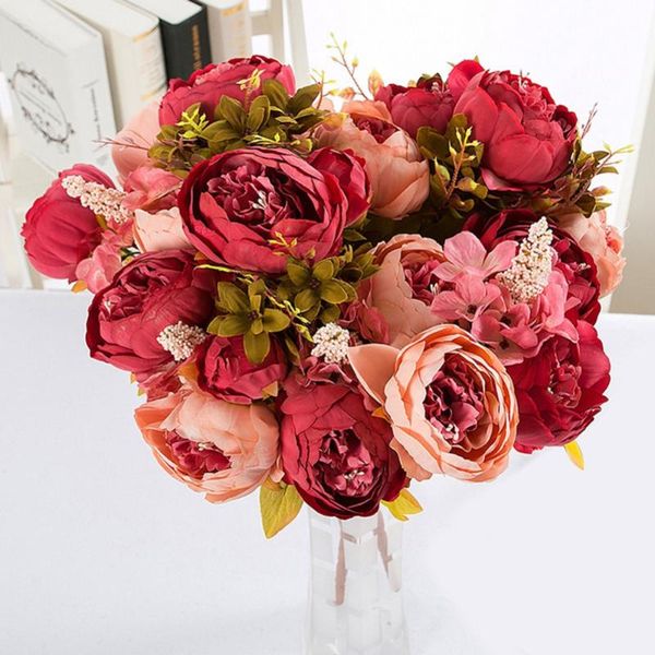 silk flowers european 1 bouquet artificial peony flowers fall vivid peony fake leaf wedding home party decoration hight quality
silk flowers european 1 bouquet artificial peony flowers fall vivid peony fake leaf wedding home party decoration hight quality