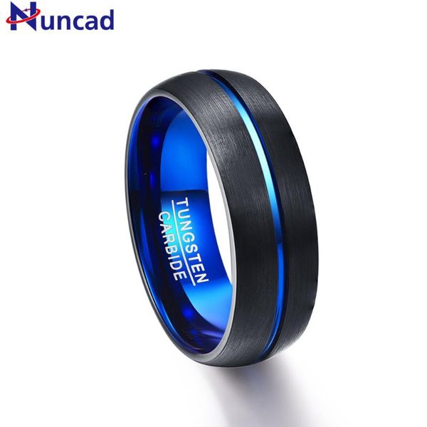 wedding rings nuncad men's 8mm blue plated tungsten carbide band ring matte finish grooved size 7 to 12, Slivery;golden
wedding rings nuncad men's 8mm blue plated tungsten carbide band ring matte finish grooved size 7 to 12, Slivery;golden