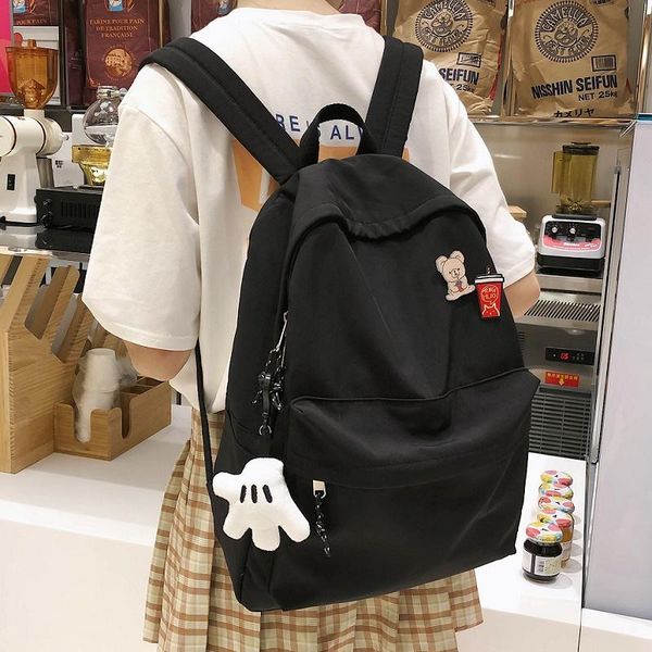 backpack solid color high capacity travel with badge lapwomen female schoolbag for teenages girls mochila mujer
backpack solid color high capacity travel with badge lapwomen female schoolbag for teenages girls mochila mujer