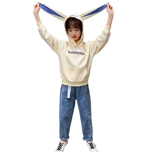 kids clothes hoodies + jeans girl letter pattern girls spring autumn children's sport 210527, White
kids clothes hoodies + jeans girl letter pattern girls spring autumn children's sport 210527, White